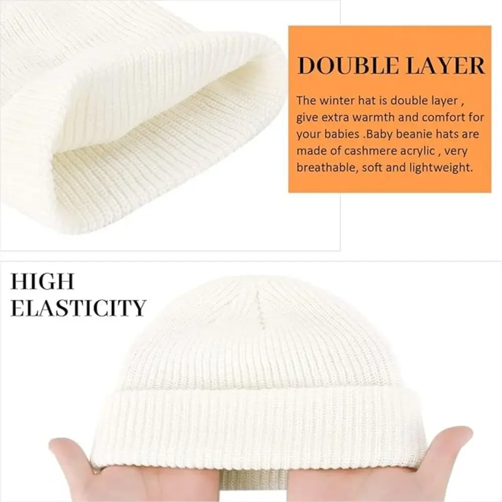 Gray Winter Beanie Knit Toddler Hat Kids Warm Cap